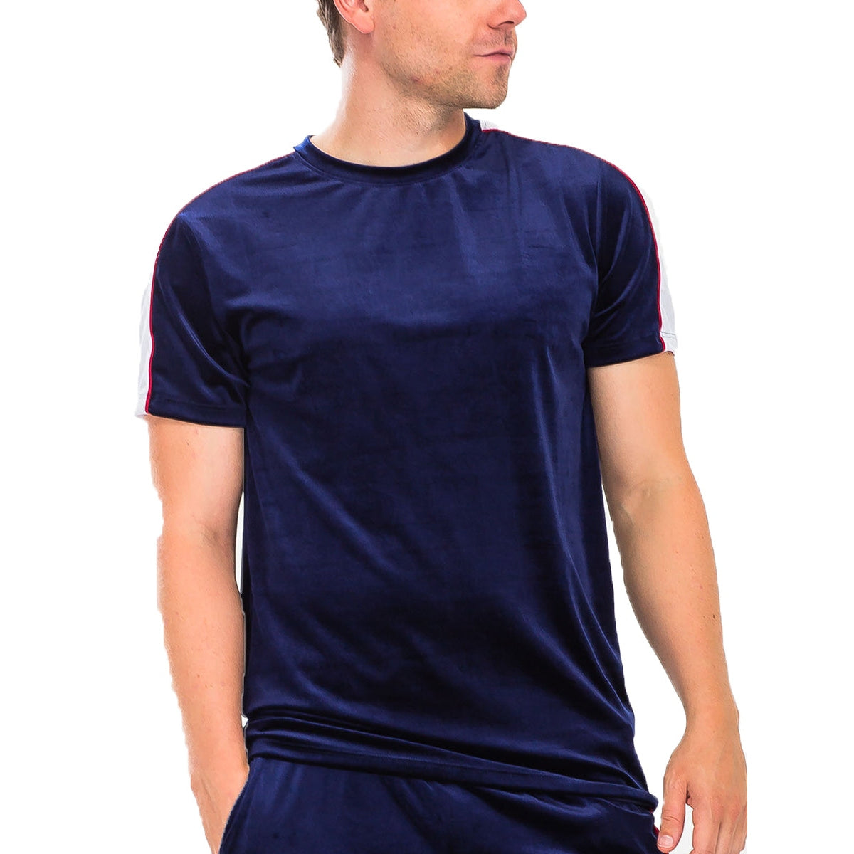 Navy Velour Edison Tee