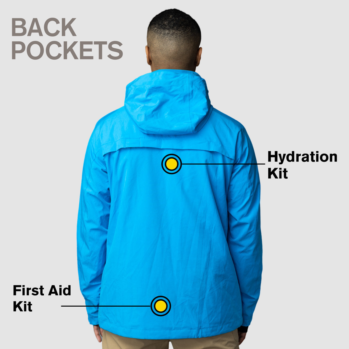 Adventure 2.0 Light Blue Hooded Windbreaker