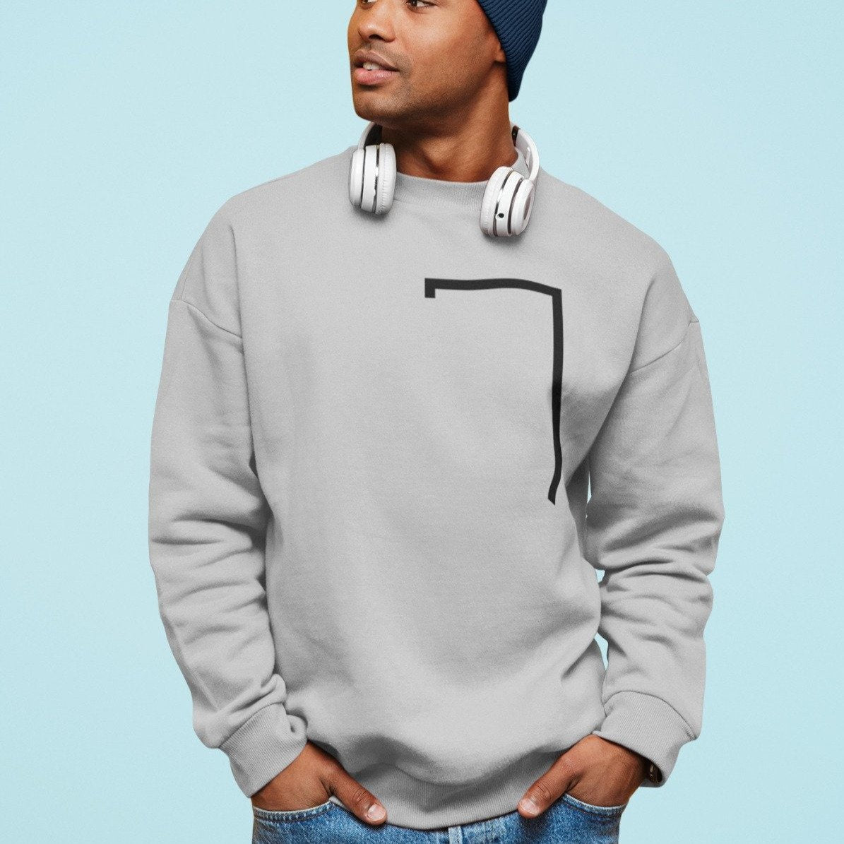 Angled Logo Crewneck Sweatshirt