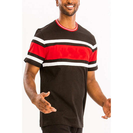 Vertical Color Block Tee 4 Colors