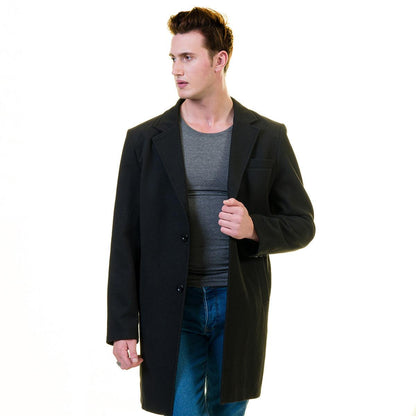 Black EuroLux Wool Jacket - Tailored Fit