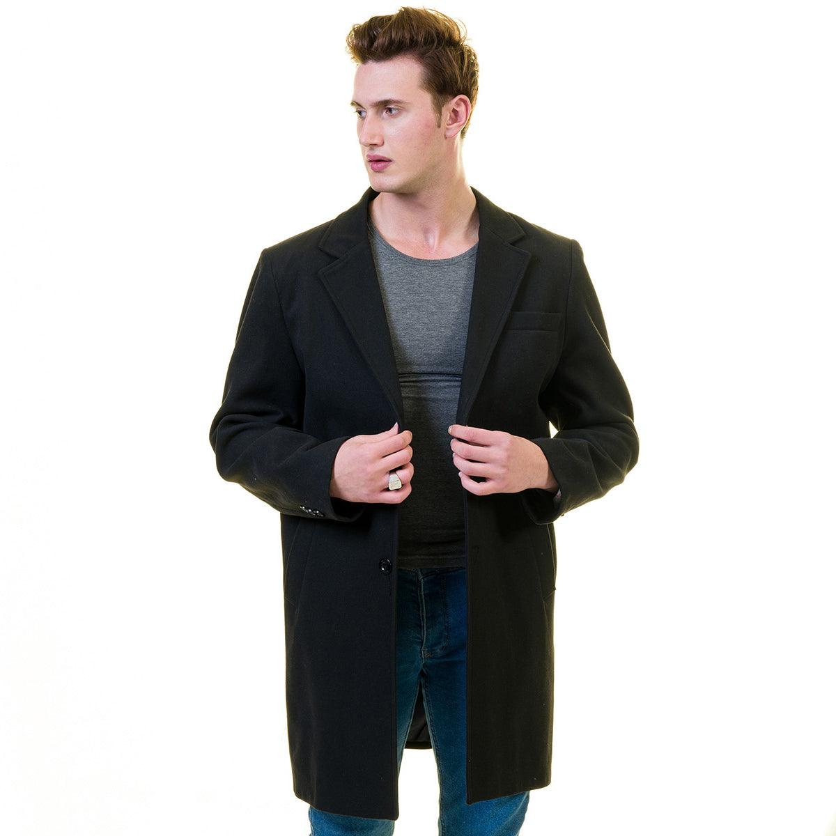 Black EuroLux Wool Jacket - Tailored Fit