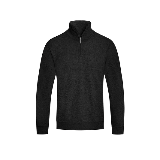 Black Quarter Zip Sweater