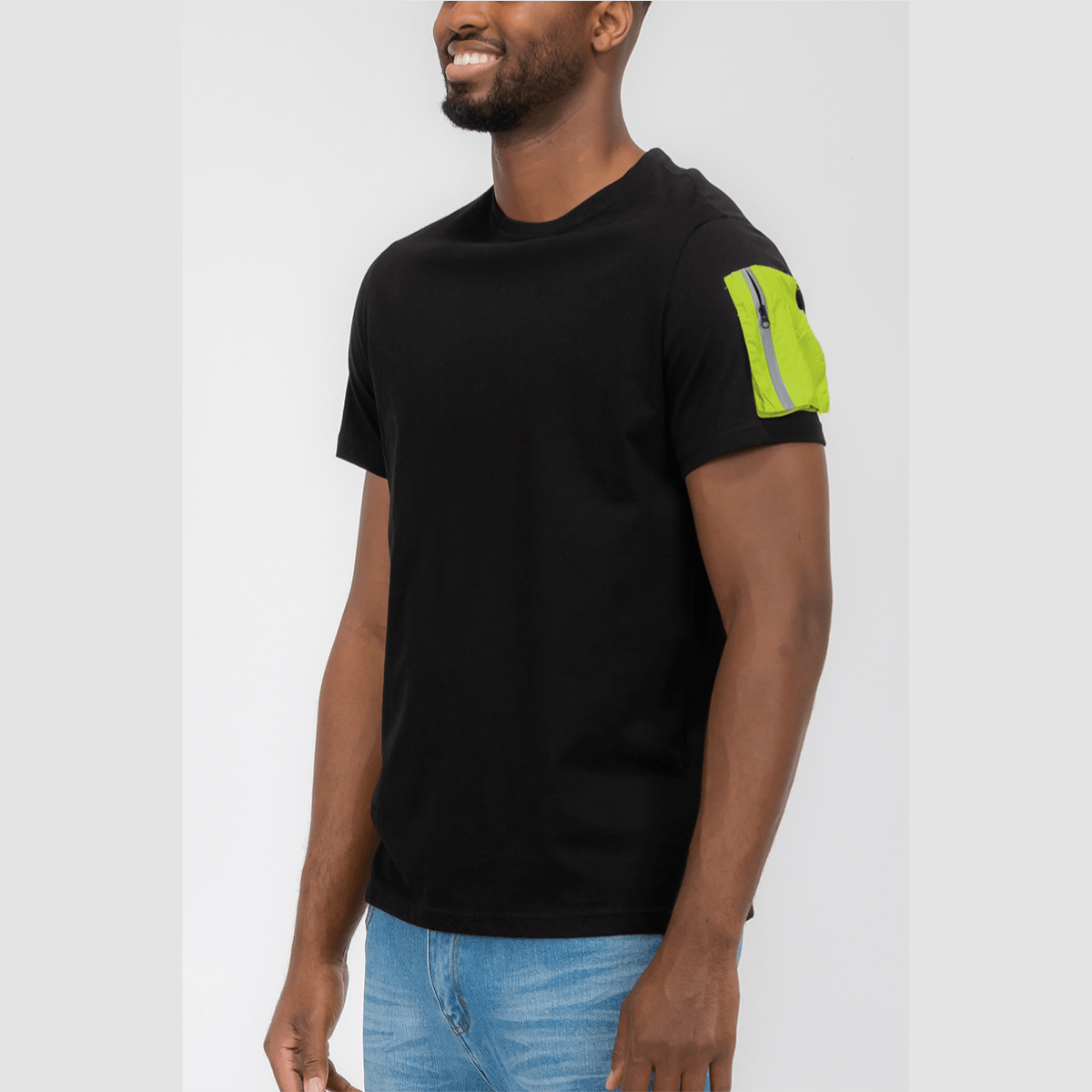 Black Sleeve Pouch Tee