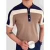 Color Contrast Short Sleeve Polo