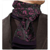 Designer Black Purple Silk Scarf