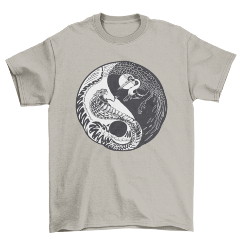 Hand-Drawn Yin Yang Animals T-Shirt