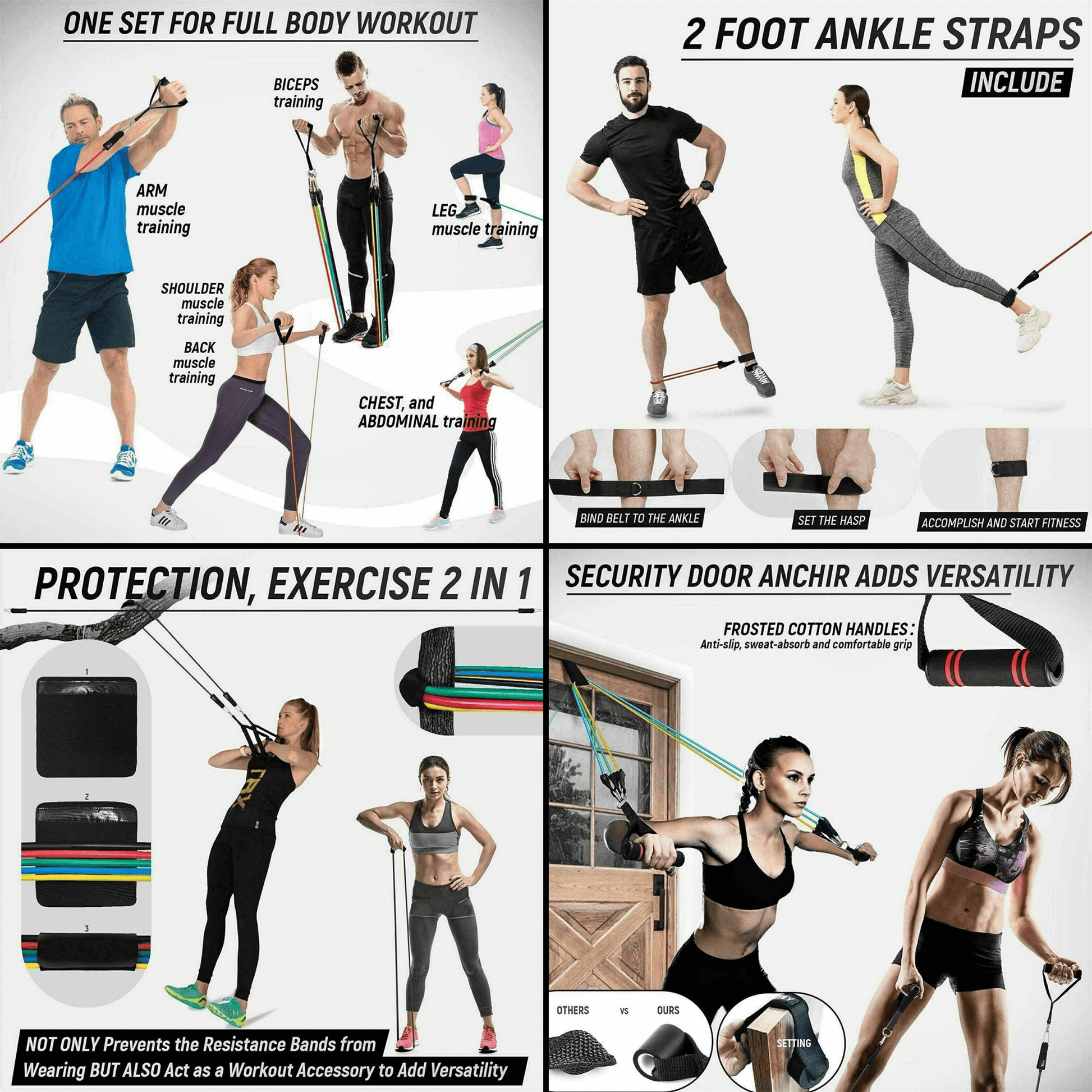 Intey 13-Pcs Resistance Band Home Workout Set