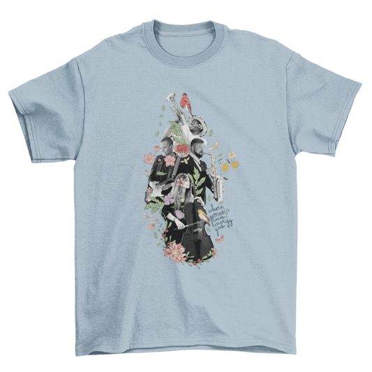 Musical Floral Instrument Tee