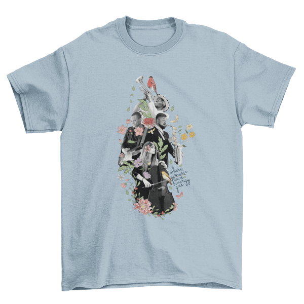 Musical Floral Instrument Tee