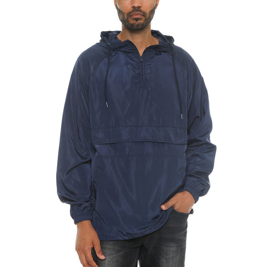 Navy Color Block Anorak