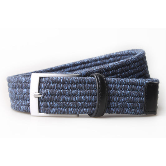 Navy Twisted Yarn Stretch Belt - 3.5 CM