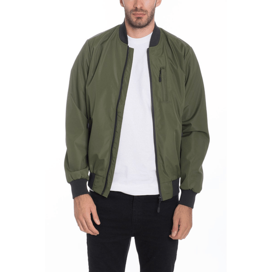 Olive Vinyl Waterproof Windbreaker