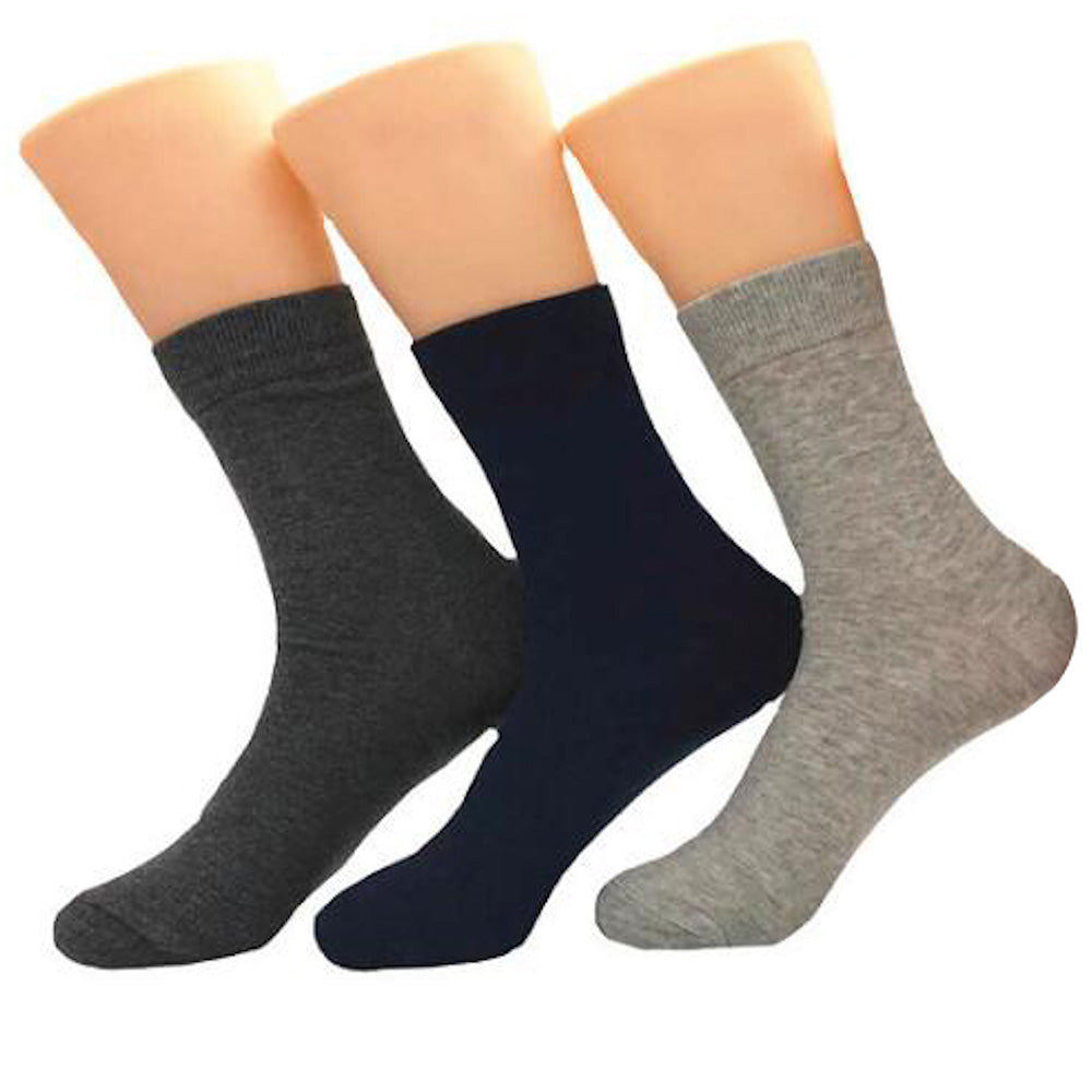 Premium Cotton Plain Color Dress Socks - Soft & Stylish