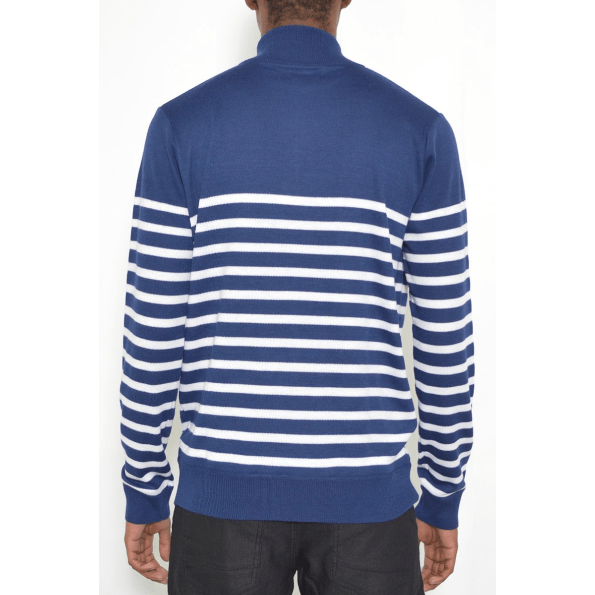 Stripe Quarter Zip Pullover