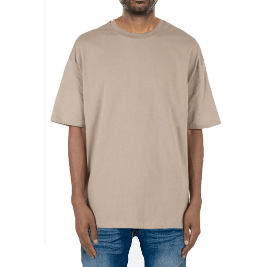 Taupe Drop Shoulder Premium Cotton Tee