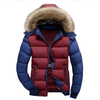 Two Tone Puffer Jacket with Removable Hood