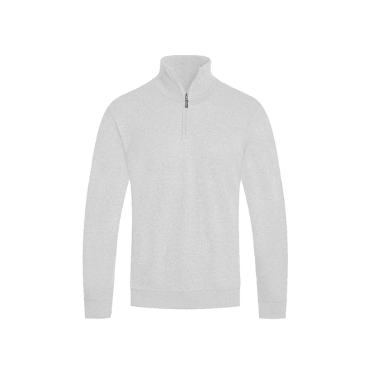 White Quarter Zip Sweater