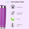 DRINCO®  20oz Insulated Tumbler w/Spill Proof Lid - Purple