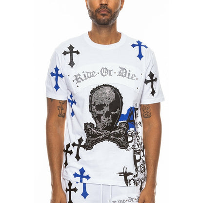 Chrome Skull Tee (4 Colors)